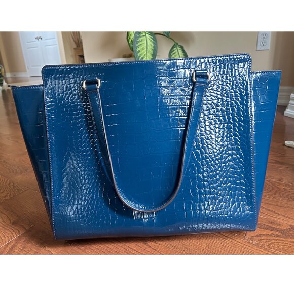 Kate Spade Crocodile Skin Embossed Patent Leather Tote - Picture 2 of 3